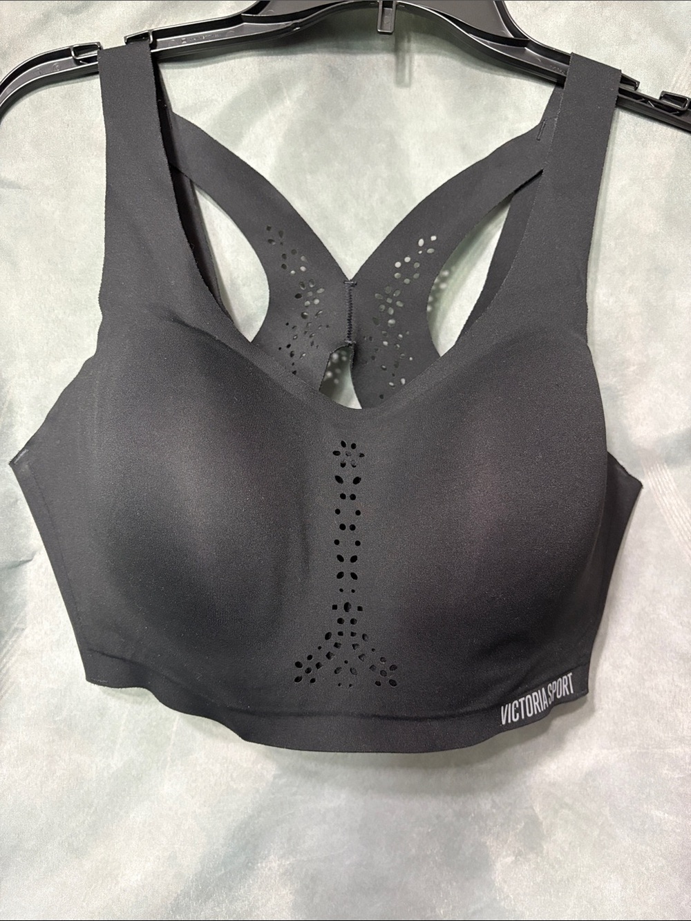Women's Black High-Support Seamless Sports Bra